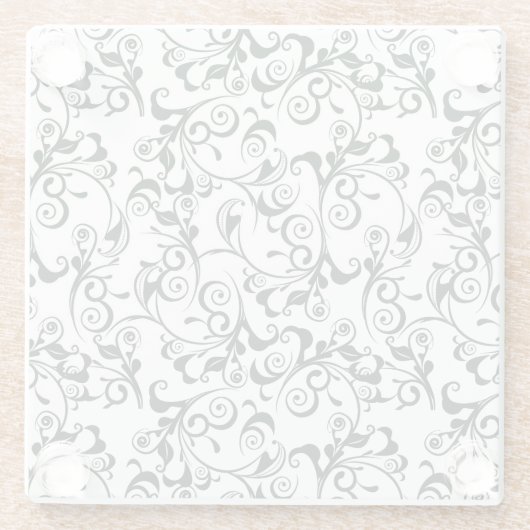 Damask Glazen Onderzetter (Achterkant)