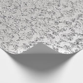 Damask Glitter Silver Grey Royal Metallic Bridal Cadeaupapier (Hoek)
