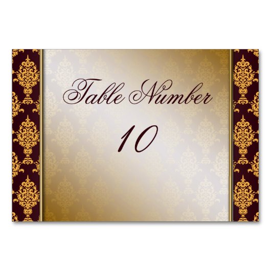 Damask Gold aan de Bourgogne Kaart (Voorkant)