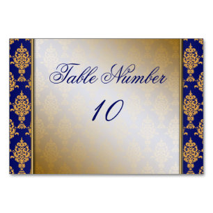 Damask Gold aan de Royal Blue-grenzen Kaart