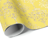 Damask Gold Faux Royal Metallic Yellow Cadeaupapier (Rol Hoek)