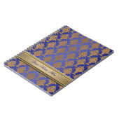 Damask Gold op Royal Blue Notitieboek (Linkerzijde)