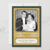 Damask Golden (50e) Jubileum Party Kaart (Voorkant)