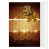 Damask Golden Leaves Trouwtafel Nummer Kaart (Binnen (Links))