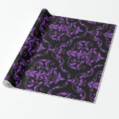 Damask Gothic Glint Cadeaupapier (Uitgerold)