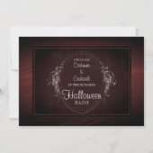  Damask Gotische Halloween Invitation Kaart (Voorkant)