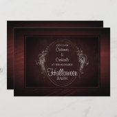  Damask Gotische Halloween Invitation Kaart (Voorkant / Achterkant)