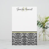 Damask, Goud Briefpapier (Staand voorkant)