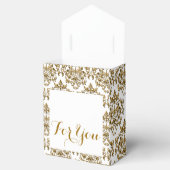 Damask Goud wit formele zakelijke bruiloft Bedankdoosjes (Geopend)