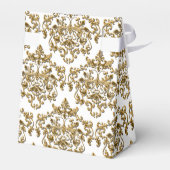 Damask Goud wit formele zakelijke bruiloft Bedankdoosjes (Achterkant)