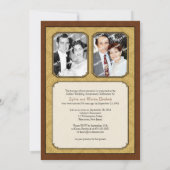 Damask Gouden 50-jarig jubileumfeest Kaart (Achterkant)