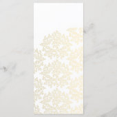 Damask gouden patroon Trouwprogramma's Programmakaart (Achterkant)