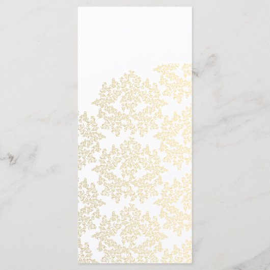 Damask gouden patroon Trouwprogramma's Programmakaart (Achterkant)