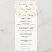 Damask gouden patroon Trouwprogramma's Programmakaart (Voorkant)
