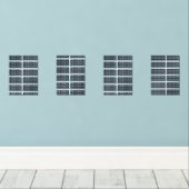 Damask Graphics Gras Illustratie Hoog, Muurkunst Sets (Houten vloer)