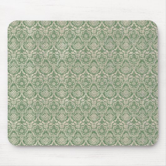 Damask Green Pattern Muismat (Voorkant)