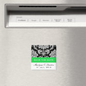 Damask Green Save the Date Wedding Announement Magneet (Insitu (Vaatwasser))