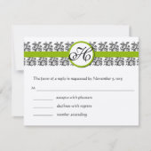 Damask Green Trim RSVP Cards-Vereisen de 5 x 7 (Voorkant)