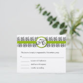 Damask Green Trim RSVP Cards-Vereisen de 5 x 7 (Staand voorkant)