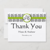 Damask Green Trim RSVP Cards-Vereisen de 5 x 7 (Voorkant)