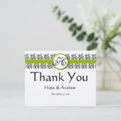 Damask Green Trim RSVP Cards-Vereisen de 5 x 7 (Staand voorkant)