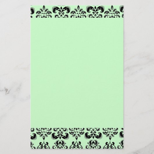 DAMASK,groen Briefpapier (Voorkant)