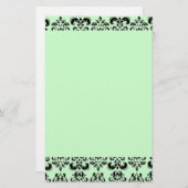 DAMASK,groen Briefpapier (Voorkant / Achterkant)