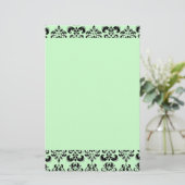 DAMASK,groen Briefpapier (Staand voorkant)