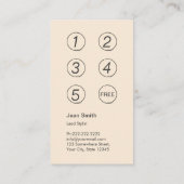 Damask Hair Salon Loyalty Punch Kaart (Achterkant)