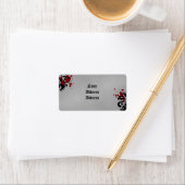 Damask Halloween bruiloft Etiket (Insitu)