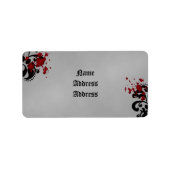 Damask Halloween bruiloft Etiket (Voorkant)