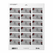 Damask Halloween bruiloft Etiket (Full Sheet)