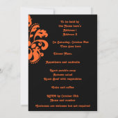 Damask Halloween feest Kaart (Achterkant)