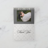 Damask Hartelijk dank, dikke achtergrondkleur! Bedankkaart (Binnen)