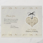  Damask Heart Wedding Programme (Voorkant)