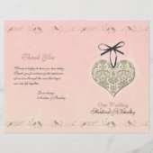  Damask Heart Wedding Programme (Voorkant)