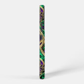 Damask Hearts Goud Zwart Paarse Smaragd Samsung Galaxy Hoesje (Rechterkant)