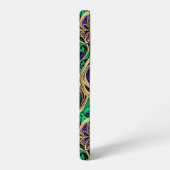 Damask Hearts Goud Zwart Paarse Smaragd Samsung Galaxy Hoesje (Linkerkant)