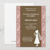 Damask Heilige Communie Kaart (Voorkant / Achterkant)