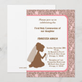 Damask Heilige Communie Kaart (Voorkant / Achterkant)