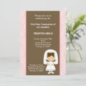 Damask Heilige Communie Kaart (Staand voorkant)