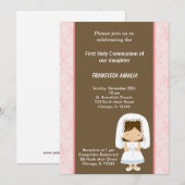 Damask Heilige Communie Kaart (Voorkant / Achterkant)