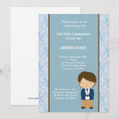 Damask Heilige Communie Kaart (Voorkant / Achterkant)