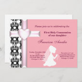 Damask Heilige Communie Kaart (Voorkant / Achterkant)