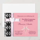 Damask Heilige Communie Kaart (Voorkant / Achterkant)