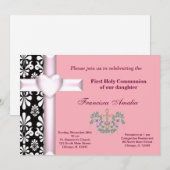 Damask Heilige Communie Kaart (Voorkant / Achterkant)