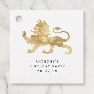 Damask Heraldische Leeuw Bedankjes Labels