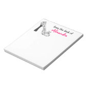 Damask High Hiel Stiletto Shoe Notitieblok (Linkerzijde)
