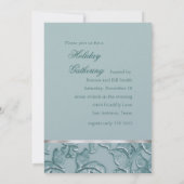 Damask Holiday Party Invitation Kaart (Achterkant)