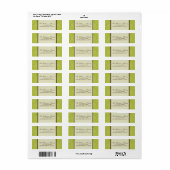 Damask Holiday Return Address Labels (limoen) (Full Sheet)